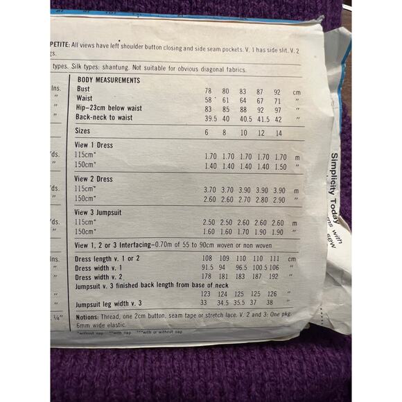 Simplicity 6449 Sewing pattern dress swing skirt jumpsuit one shoulder - Picture 5 of 5